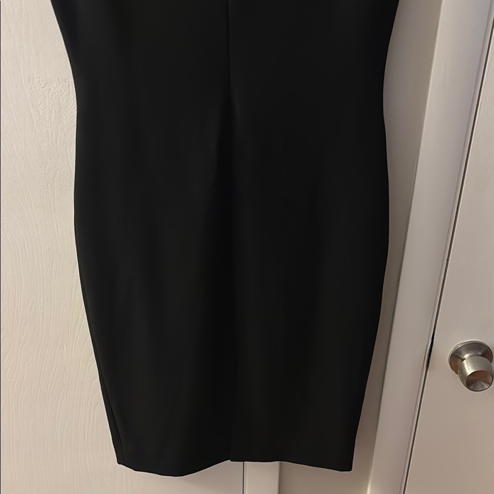 Etcetera Black Sheath Midi Dress Mock Neck Sleeveless - Picture 8 of 8